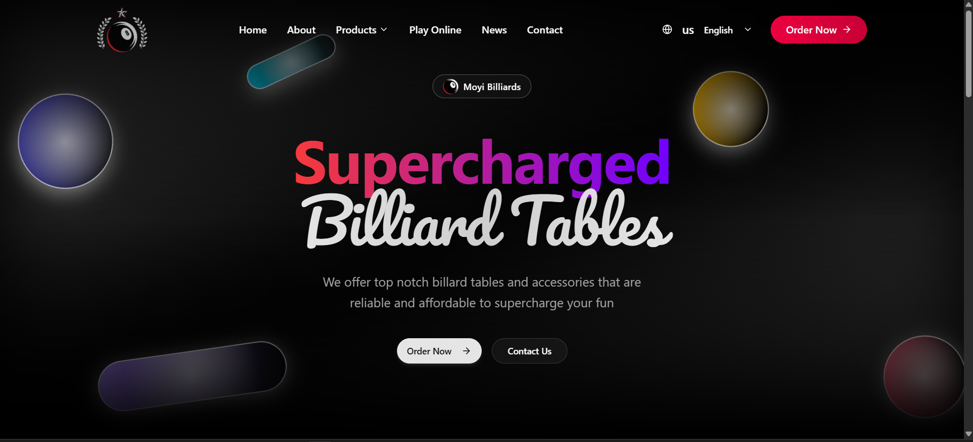 Moyi Billiards Website